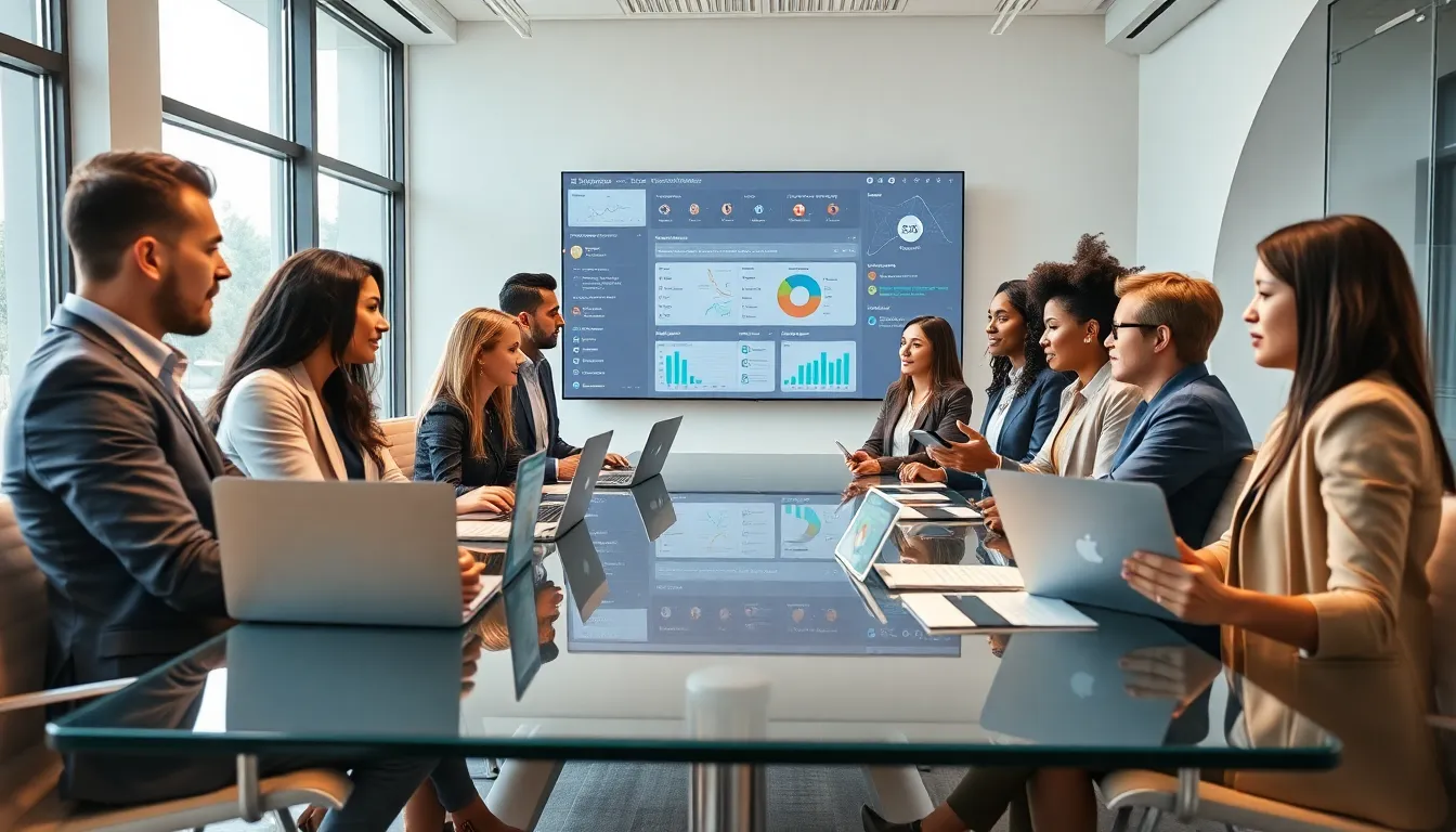 diverse professionals discussing Qrikexile362 in a modern office.